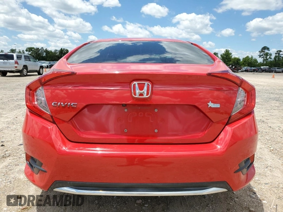 2020 Honda Civic LX with VIN 2HGFC2F63LH515603, listed as a Copart auction lot 56535385 with 42,517 mi miles and Salvage title. Bid and sale history available at DreamBid. Image 6.