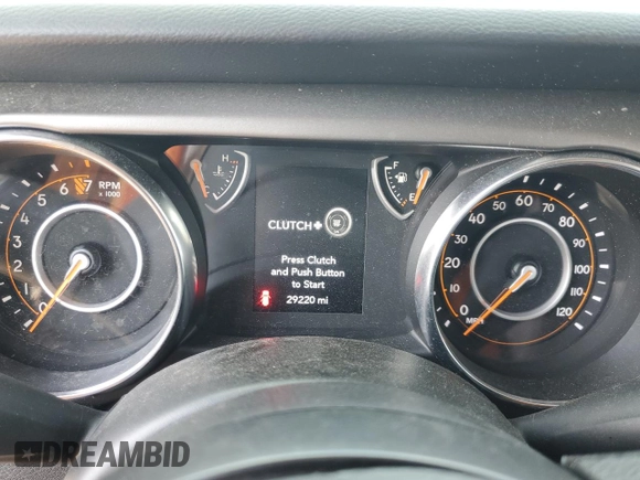 2021 Jeep Wrangler Unlimited Sport with VIN 1C4HJXDG6MW737612, listed as a Copart auction lot 60875264 with 29,220 mi miles and Salvage title. Bid and sale history available at DreamBid. Image 9.