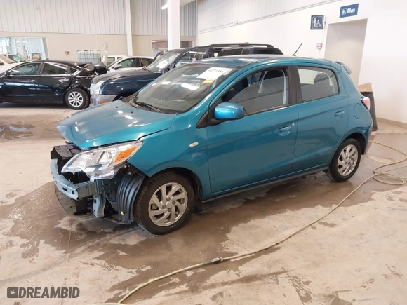 2022 Mitsubishi Mirage ES with VIN ML32AUHJ3NH005635, listed as a IAAI auction lot 41571956 with 15209 miles. Bid and sale history available at carsss.com. Image 20.