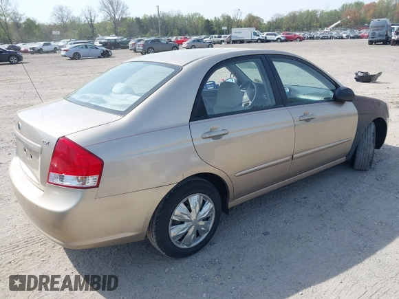 2009 Kia Spectra EX with VIN KNAFE222295604149, listed as a IAAI auction lot 42112191 with 110,708 mi miles and . Bid and sale history available at DreamBid. Image 4.