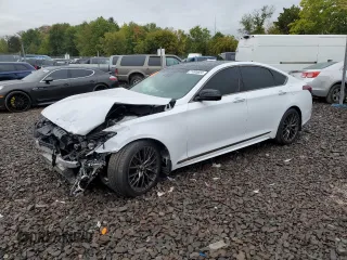 2018 Genesis G80 3.3T Sport with VIN KMHGN4JB3JU248921, listed as a Copart auction lot 71305654 with 73,718 mi miles and Salvage Title. Bid and sale history available at carsss.com. Image 1.