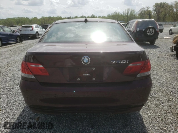 2006 BMW 7 Series 750i with VIN WBAHL83526DT06180, listed as a Copart auction lot 51609245 with 164,690 mi miles and Salvage Title. Bid and sale history available at carsss.com. Image 6.