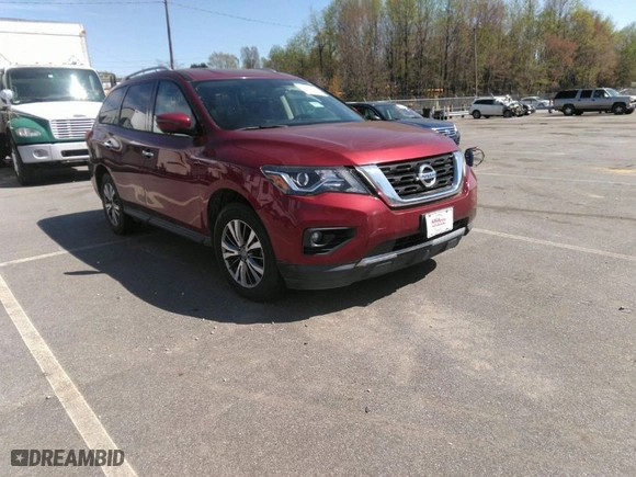 2018 Nissan Pathfinder SV with VIN 5N1DR2MM8JC659908, listed as a IAAI auction lot 41946065 with 101,529 mi miles. Bid and sale history available at carsss.com. Image 1.