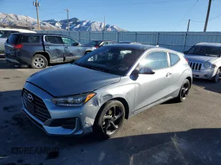 2019 Hyundai Veloster 2.0 with VIN KMHTG6AF6KU019853, listed as a Copart auction lot 46937605 with 84,405 mi miles and Salvage Title. Bid and sale history available at carsss.com. Image 1.
