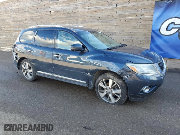 2013 Nissan Pathfinder Platinum with VIN 5N1AR2MM8DC642386, listed as a Copart auction lot 50571495 with 195,904 mi miles and Clean Title. Bid and sale history available at carsss.com. Image 4.
