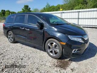 2019 Honda Odyssey Touring with VIN 5FNRL6H84KB014970, listed as a Copart auction lot 53571835 with 116,219 mi miles and Salvage title. Bid and sale history available at DreamBid. Image 4.