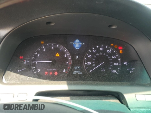 2010 Lexus LS 460 L with VIN JTHDL5EF1A5002894, listed as a Copart auction lot 60102055 with 169,801 mi miles and Salvage title. Bid and sale history available at DreamBid. Image 9.