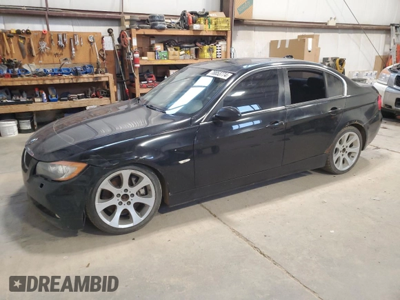 2007 BMW 3 Series 335xi with VIN WBAVD53507AV14172, listed as a Copart auction lot 78853774 with 357,401 mi miles and Salvage Title. Bid and sale history available at carsss.com. Image 1.