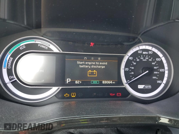 2020 Kia Niro LX with VIN KNDCB3LC9L5396418, listed as a Copart auction lot 62773713 with 83,064 mi miles and Salvage Title. Bid and sale history available at DreamBid. Image 9.