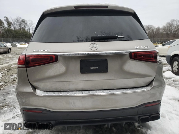 2021 Mercedes-Benz GLS with VIN 4JGFF8KE4MA367320, listed as a Copart auction lot 89048485 with 57,920 mi miles and Salvage Title. Bid and sale history available at carsss.com. Image 6.