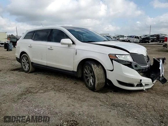 2014 Lincoln MKT with VIN 2LMHJ5FK3EBL54865, listed as a Copart auction lot 43979445 with 54,820 mi miles and Salvage Title. Bid and sale history available at DreamBid. Image 12.