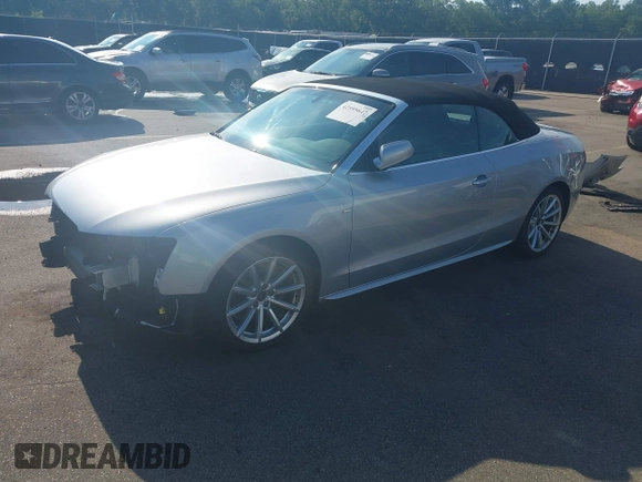 2016 Audi A5 Premium with VIN WAUD2AFHXGN005246, listed as a IAAI auction lot 42595647 with 56,602 mi miles and . Bid and sale history available at DreamBid. Image 2.