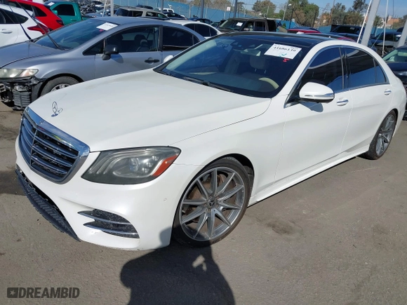 2018 Mercedes-Benz S-Class S 450 with VIN WDDUG6GB0JA354755, listed as a IAAI auction lot 41686139 with 119,876 mi miles. Bid and sale history available at carsss.com. Image 19.