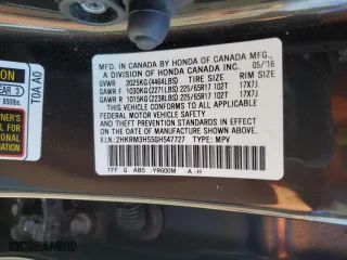 2016 Honda CR-V EX with VIN 2HKRM3H55GH547727, listed as a Copart auction lot 48195345 with 62,685 mi miles and Clean Title. Bid and sale history available at carsss.com. Image 13.