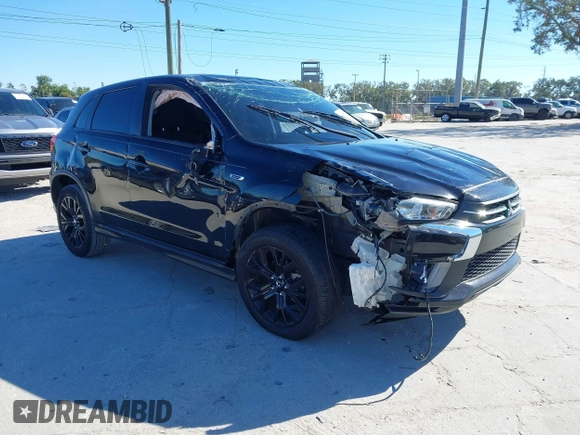 2019 Mitsubishi Outlander Sport ES 2.0 with VIN JA4AP3AUXKU015002, listed as a IAAI auction lot 41299231 with 56,266 mi miles. Bid and sale history available at carsss.com. Image 1.