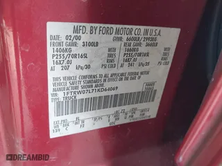 2001 Ford F-150 SuperCrew XLT with VIN 1FTRW07L71KD64069, listed as a IAAI auction lot 41914660 with 1 mi miles. Bid and sale history available at carsss.com. Image 9.