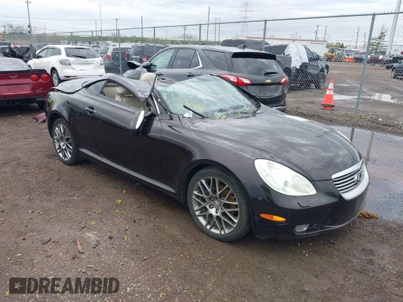 2004 Lexus SC with VIN JTHFN48Y040057283, listed as a IAAI auction lot 41961129 with 162,736 mi miles. Bid and sale history available at carsss.com. Image 1.