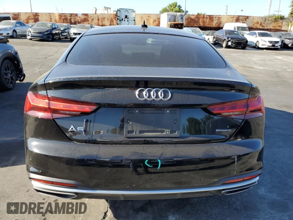 2022 Audi A5 Sportback Premium Plus with VIN WAUCBCF58NA003707, listed as a Copart auction lot 60572813 with 19,872 mi miles. Bid and sale history available at carsss.com. Image 6.