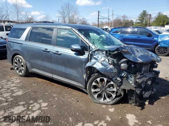 2022 Kia Carnival EX with VIN KNDNC5H39N6062087, listed as a Copart auction lot 49691475 with 84,779 mi miles and Salvage Title. Bid and sale history available at DreamBid. Image 4.