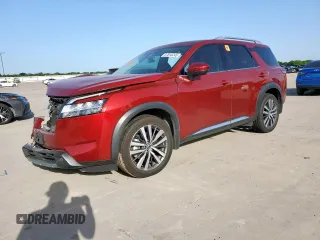 2022 Nissan Pathfinder Platinum with VIN 5N1DR3DK0NC269105, listed as a Copart auction lot 57610245 with 39,349 mi miles and Salvage title. Bid and sale history available at DreamBid. Image 1.