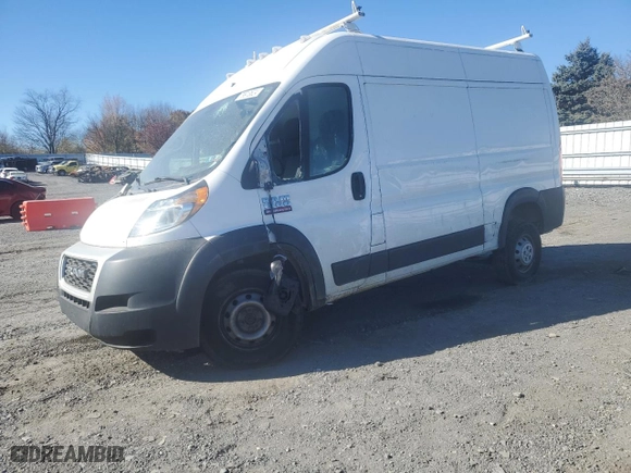 2019 Ram ProMaster Cargo Van with VIN 3C6TRVBG2KE561103, listed as a Copart auction lot 79913624 with 62,813 mi miles and Salvage Title. Bid and sale history available at carsss.com. Image 1.