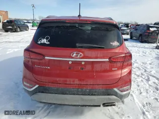 2020 Hyundai Santa Fe SE with VIN 5NMS2CAD5LH174270, listed as a Copart auction lot 45418335 with 52,386 mi miles and Salvage Title. Bid and sale history available at carsss.com. Image 6.