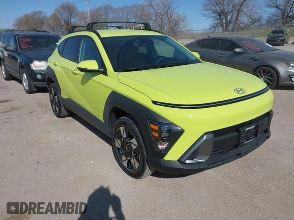 2024 Hyundai Kona SEL with VIN KM8HBCABXRU156403, listed as a IAAI auction lot 41978919 with 4,203 mi miles. Bid and sale history available at carsss.com. Image 1.