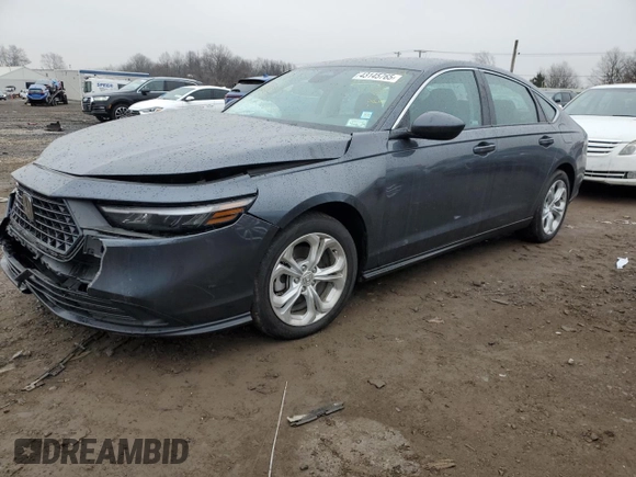 2024 Honda Accord LX z VIN 1HGCY1F20RA020116, wystawiony jako Copart lot #43145765 z przebiegiem Nie podano mil oraz Szkoda całkowita • Salvage title. Historia ofert i sprzedaży dostępna na DreamBid. Obrazek 1.