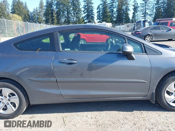 2013 Honda Civic Cpe LX with VIN 2HGFG3B5XDH502386, listed as a IAAI auction lot 42068372 with 204,360 mi miles. Bid and sale history available at carsss.com. Image 13.