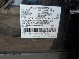 2023 Ford Explorer XLT с VIN 1FMSK8DH4PGB08216, выставлен на аукционе Copart как лот 59790055 с пробегом 7 226 миль миль и Чистый • Clean title. История ставок и продаж доступна на DreamBid. Изображение 13.