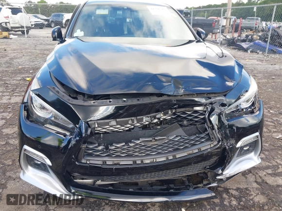 2018 Infiniti Q50 Red Sport 400 with VIN JN1FV7AP0JM461227, listed as a IAAI auction lot 42308384 with 100,694 mi miles and . Bid and sale history available at DreamBid. Image 12.