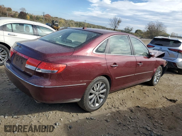 2009 Hyundai Azera Limited z VIN KMHFC46F69A372224, wystawiony jako Copart lot #78834284 z przebiegiem 79 758 mil mil oraz Szkoda całkowita • Salvage title. Historia ofert i sprzedaży dostępna na DreamBid. Obrazek 3.