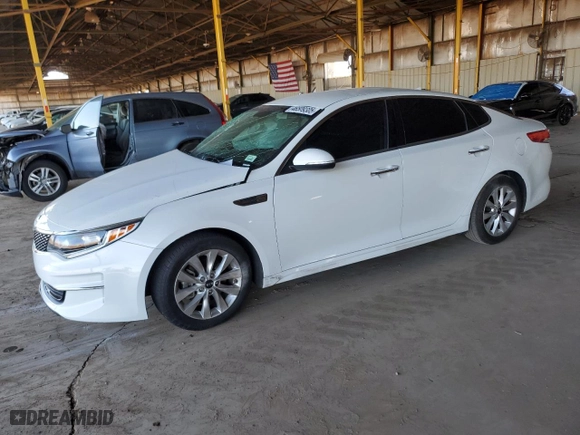 2018 Kia Optima EX with VIN 5XXGU4L34JG270588, listed as a Copart auction lot 46509305 with 53,233 mi miles and Salvage Title. Bid and sale history available at carsss.com. Image 1.
