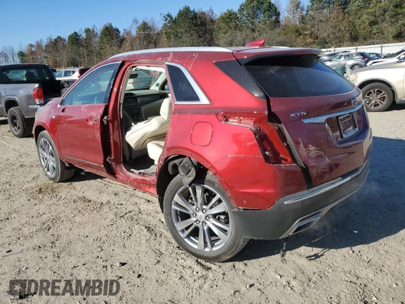 2023 Cadillac XT5 FWD Premium Luxury with VIN 1GYKNCRS8PZ216887, listed as a Copart auction lot 82563534 with 17,275 mi miles and Salvage Title. Bid and sale history available at carsss.com. Image 2.