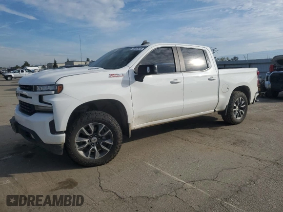 2021 Chevrolet Silverado 1500 RST with VIN 3GCUYEET8MG143659, listed as a Copart auction lot 45932625 with 74,782 mi miles and Salvage Title. Bid and sale history available at carsss.com. Image 1.