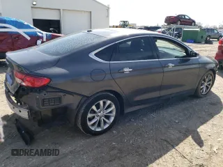 2015 Chrysler 200 C with VIN 1C3CCCCG9FN513908, listed as a Copart auction lot 50049225 with 135,742 mi miles and Salvage Title. Bid and sale history available at carsss.com. Image 3.
