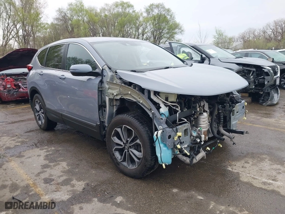 2021 Honda CR-V EX-L with VIN 2HKRW2H87MH672237, listed as a IAAI auction lot 41861474 with 33,500 mi miles. Bid and sale history available at carsss.com. Image 1.