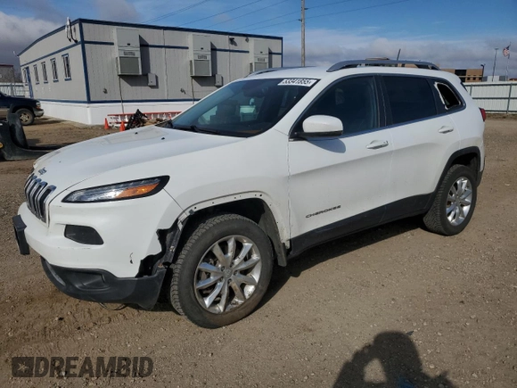 2016 Jeep Cherokee Limited with VIN 1C4PJMDB2GW279666, listed as a Copart auction lot 53341855 with 124,288 mi miles and Salvage title. Bid and sale history available at DreamBid. Image 1.