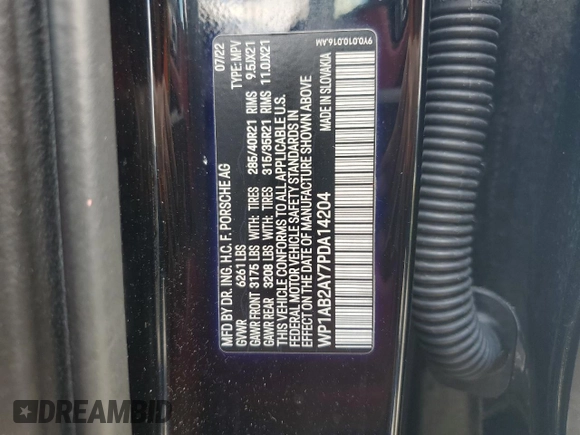 2023 Porsche Cayenne S z VIN WP1AB2AY7PDA14204, wystawiony jako Copart lot #66820264 z przebiegiem 37 012 mil mil oraz Szkoda całkowita • Salvage title. Historia ofert i sprzedaży dostępna na DreamBid. Obrazek 15.