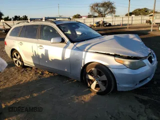 2006 BMW 5 Series 530xi with VIN WBANN73596CN01562, listed as a Copart auction lot 80161824 with 236,013 mi miles and Salvage Title. Bid and sale history available at carsss.com. Image 4.