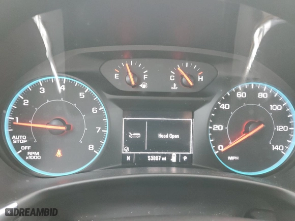 2019 Chevrolet Equinox LS with VIN 2GNAXHEVXK6124913, listed as a Copart auction lot 89211045 with 53,807 mi miles and Salvage Title. Bid and sale history available at carsss.com. Image 9.