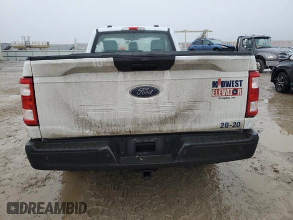 2022 Ford F-150 XL with VIN 1FTMF1CB7NKD02111, listed as a Copart auction lot 43138735 with 58,841 mi miles and Salvage Title. Bid and sale history available at carsss.com. Image 6.