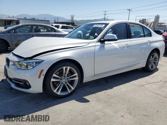 2017 BMW 3 Series 330i with VIN WBA8B9C39HK885321, listed as a Copart auction lot 52543705 with 18,349 mi miles and Salvage Title. Bid and sale history available at carsss.com. Image 1.