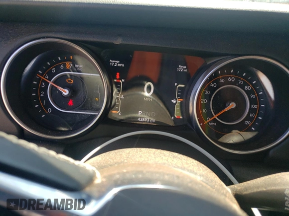 2020 Jeep Wrangler Unlimited Sahara with VIN 1C4HJXEG9LW311913, listed as a Copart auction lot 54265535 with 43,893 mi miles and Salvage title. Bid and sale history available at DreamBid. Image 9.