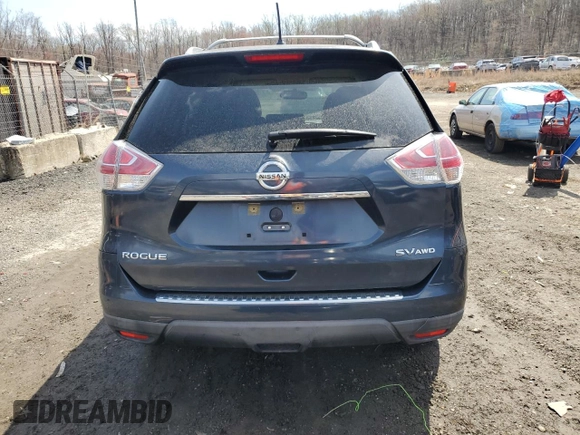 2016 Nissan Rogue SV with VIN KNMAT2MVXGP667494, listed as a Copart auction lot 50709485 with 70,187 mi miles and Salvage Title. Bid and sale history available at carsss.com. Image 6.
