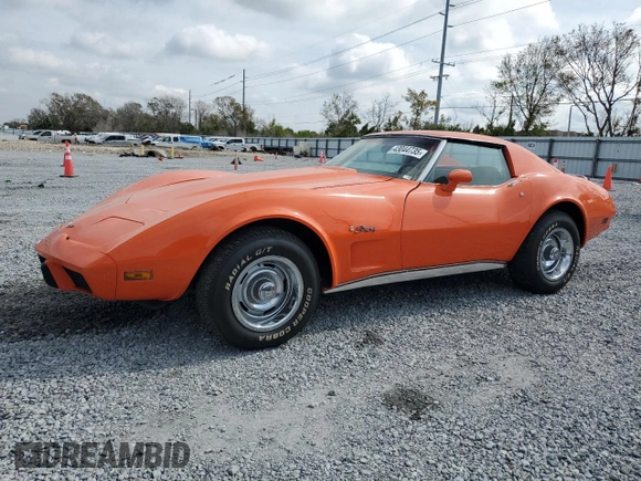 1976 Chevrolet Corvette with VIN 1Z37L6S442300, listed as a Copart auction lot 43044735 with 90,217 mi miles and Salvage title. Bid and sale history available at DreamBid. Image 1.