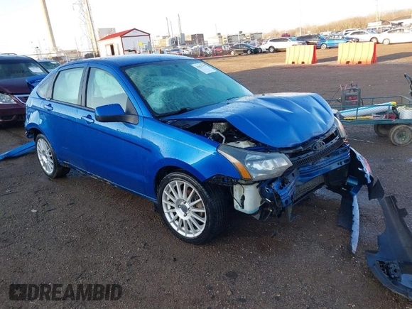 2011 Ford Focus SES with VIN 1FAHP3GN8BW165687, listed as a IAAI auction lot 41854781 with 153,445 mi miles. Bid and sale history available at carsss.com. Image 1.