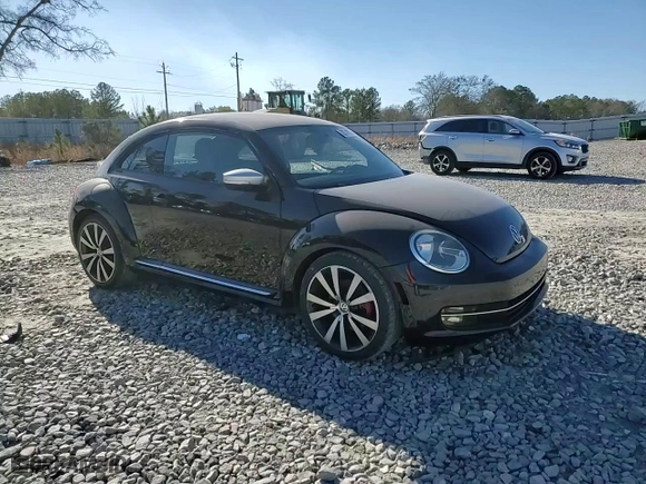 2012 Volkswagen Beetle 2.0T Black Turbo Launch Edition PZEV with VIN 3VWVA7AT4CM604847, listed as a Copart auction lot 88374685 with 135,278 mi miles and Salvage Title. Bid and sale history available at carsss.com. Image 10.