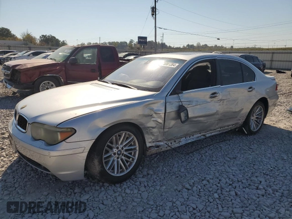 2004 BMW 7 Series 745i with VIN WBAGL63454DP71959, listed as a Copart auction lot 78001354 with Not Provided miles and Salvage Title. Bid and sale history available at DreamBid. Image 1.