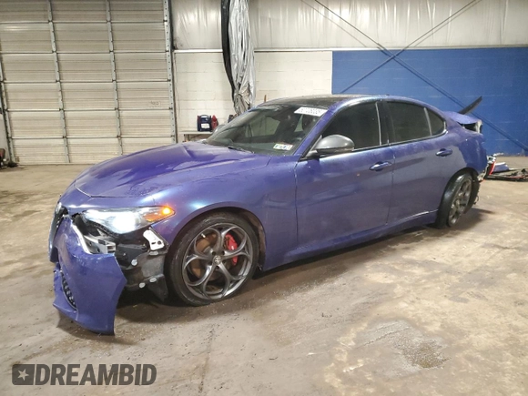 2020 Alfa Romeo Giulia Ti Sport with VIN ZARFAMBN2L7626139, listed as a Copart auction lot 60708035 with 65,270 mi miles and Salvage title. Bid and sale history available at DreamBid. Image 1.
